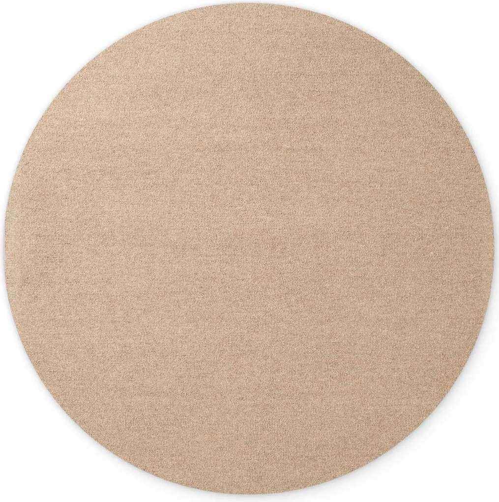 ELLE Decoration, Kusový koberec Puristic Knots 106320 Beige kruh z kolekcie Elle, 160x160 (priemer) kruh, béžová, obývacia izba