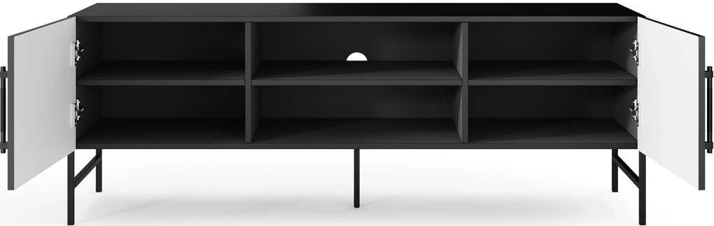 RTV stolík RAFTT 152x55 cm, čierny