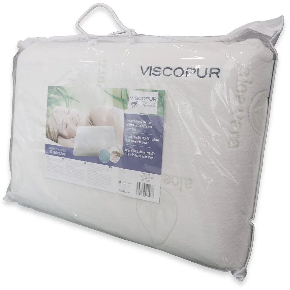 VISCOPUR Anatomický vankúš VISCOPUR® MEMO-GEL Aloe neprofilovaný 40x60cm