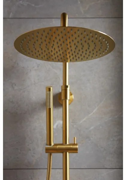 KFA Armatura 5736-920-31 - Sprchová sada s termostatickou batériou MOZA zlatá