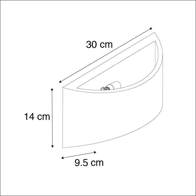 Priemyselná nástenná lampa sivá betón - Creil