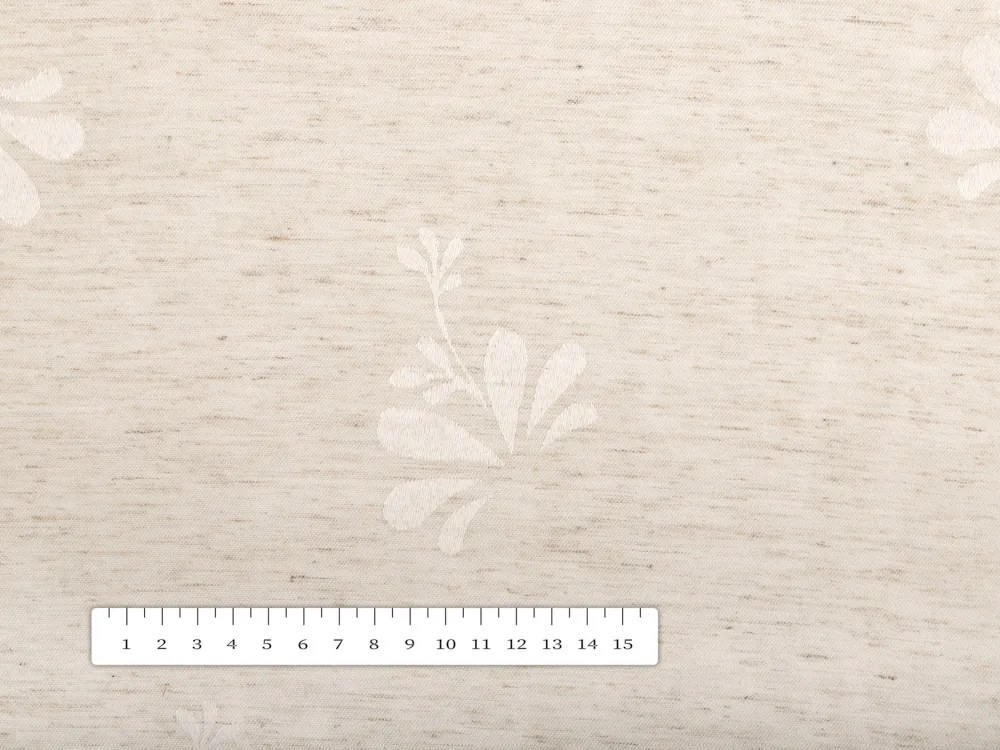 Biante Teflónový štvorcový obrus TF-076 Kvetinový ornament na režnom 100x100 cm