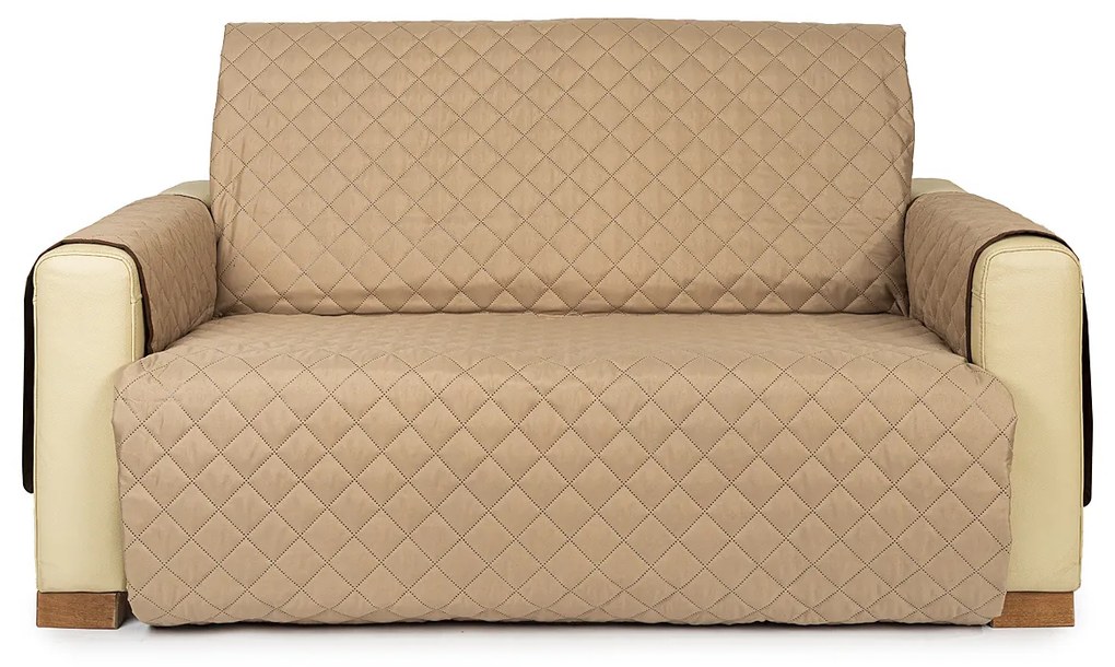 4Home Prehoz na dvojkreslo Doubleface hnedá/béžová