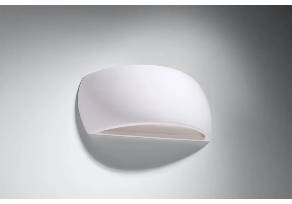 Biele nástenné svietidlo Sollux Palermo