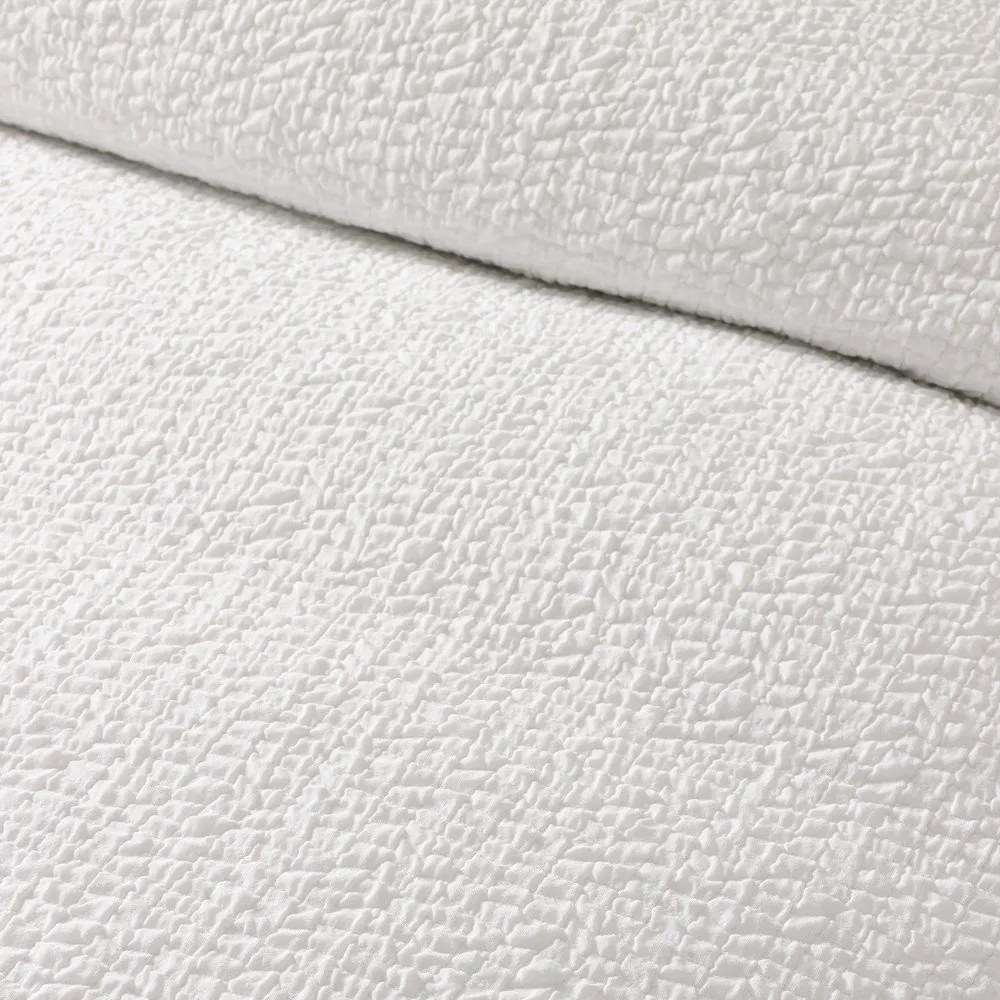 Biele krepové obliečky na dvojlôžko 200x200 cm Crinkle Seersucker – Catherine Lansfield