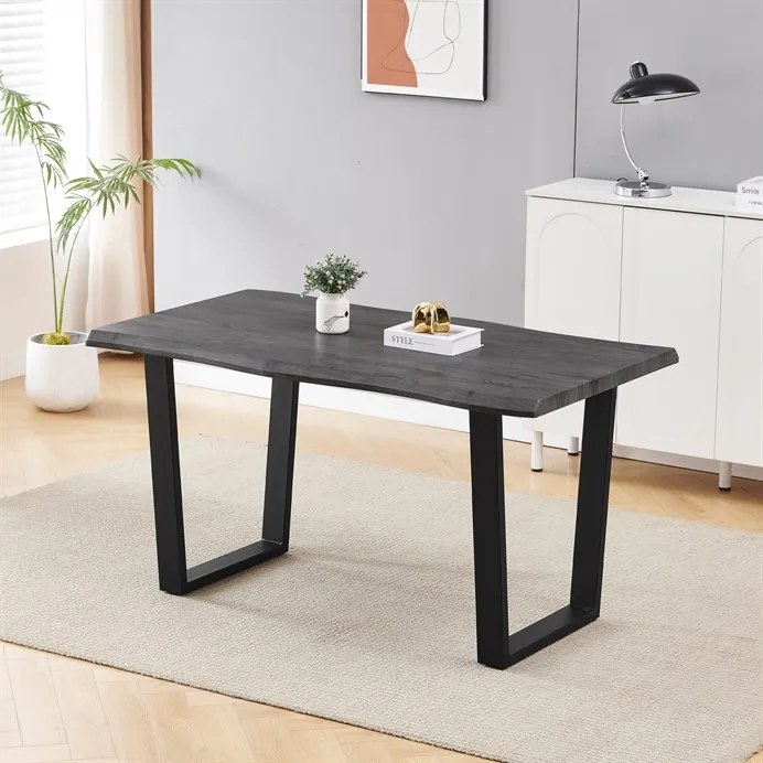 Autronic BONTEC Jedálenský stôl 140x80cm, mdf, sivý dub, HT-F4214 GREY Farba: Šedá