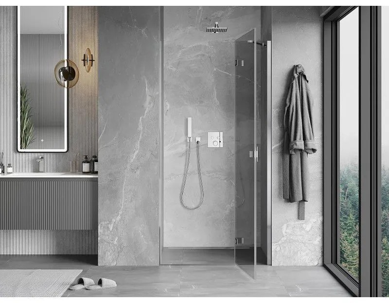 Mexen Mist-H, 1-krídlové sprchové dvere pravé 100 cm, číre sklo, chrómový profil, 8A5-100-000-01-00-P