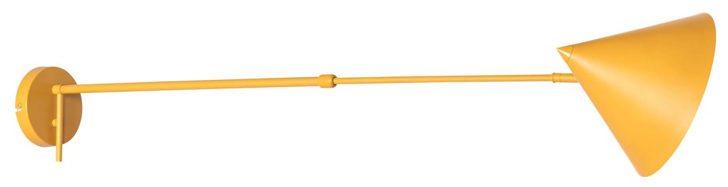 Dizajnová nástenná lampa žltá nastaviteľná - Triangolo