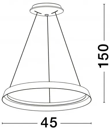 LED stmievateľné kávavé dizajnové svietidlo Ormi 45