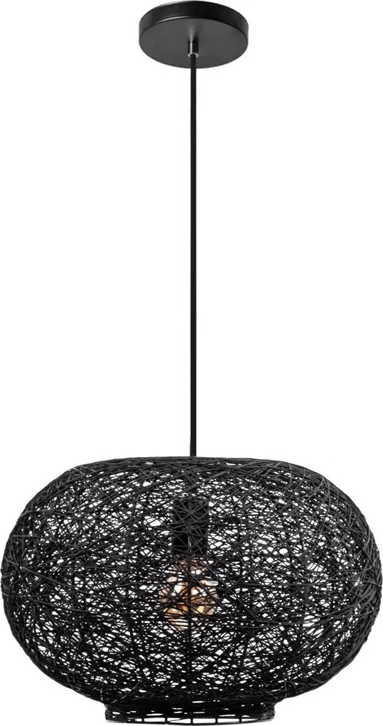 Toolight Toolight, stropné svietidlo 40cm 1xE27 APP1321-1CP, čierna, OSW-02695