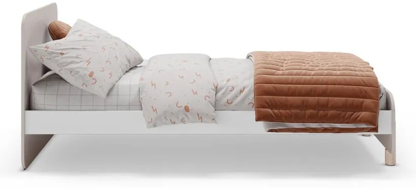 Krémová detská posteľ z borovicového dreva 90x190 cm Nora – Marckeric