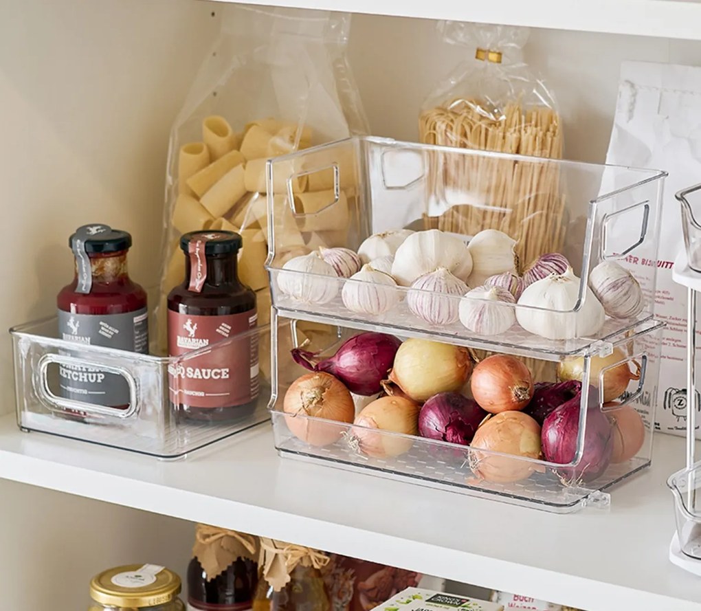 Zeller Present Stohovateľné úložné boxy, s otvorenou prednou hranou, 2 ks 26x13x20 COMPACTA