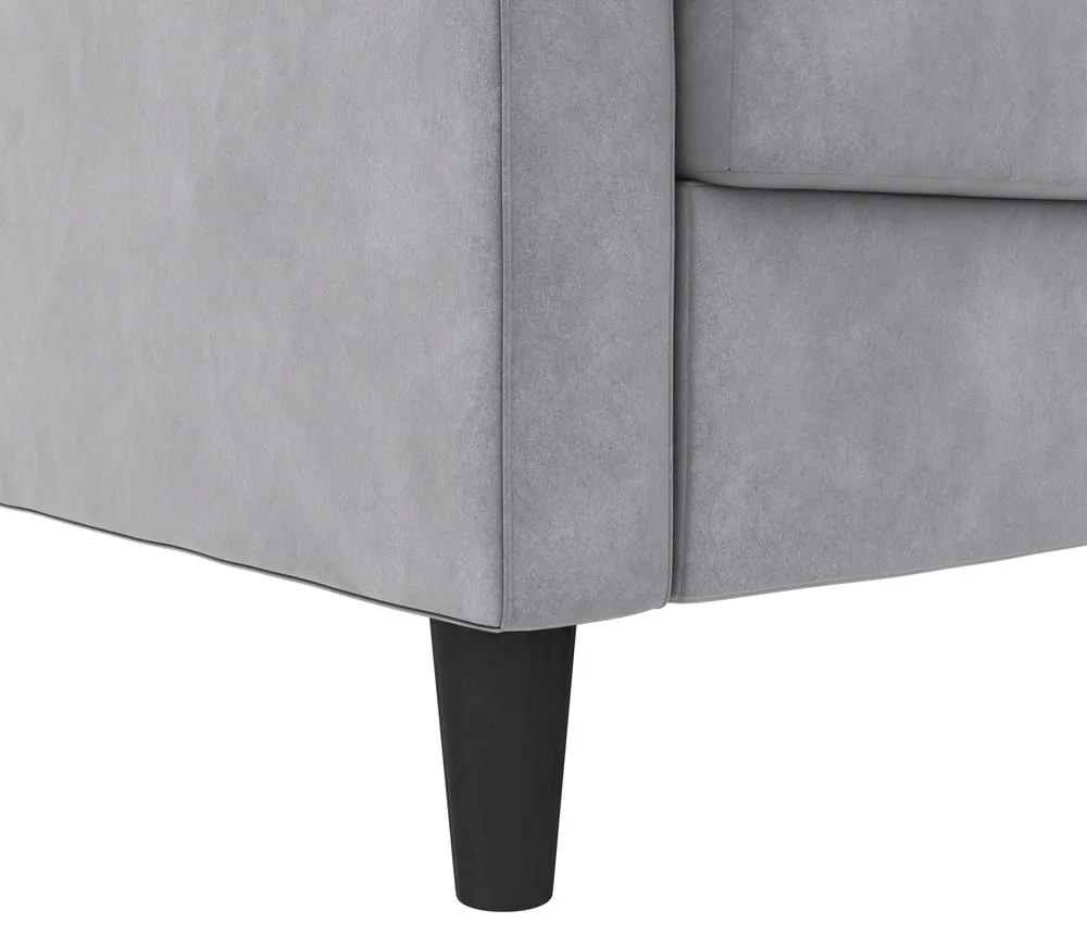 Svetlosivá zamatová rohová pohovka Presley – Støraa