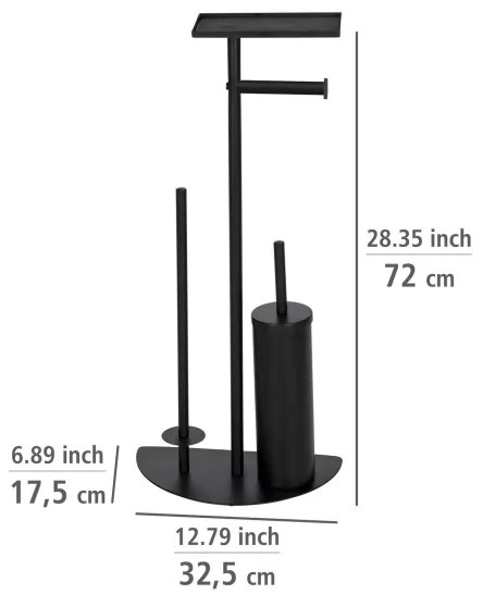 WENKO 26060100 - Súprava na WC COSENZA 32,5x72 cm čierna