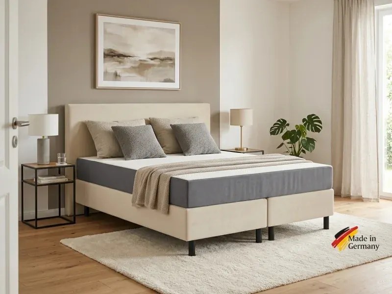 Kontinentálna posteľ Emma Classic boxspring ONE 200x180 krémová