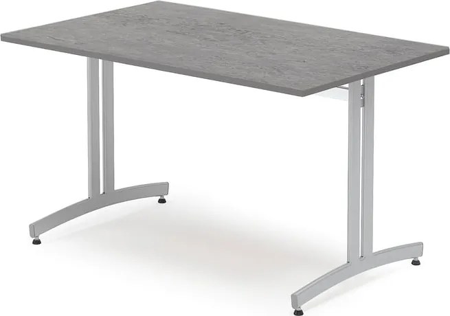 Jedálenský stôl, 1200x800 mm, tmavošedé linoleum, šedá