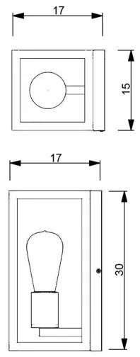 Nástenné svietidlo FRAME 1xE27/60W/230V
