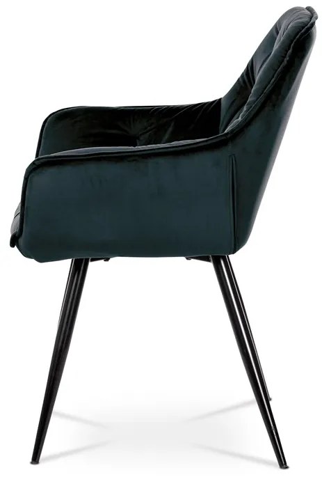 Autronic BONTEC Jedálenská stolička, modrá, zamatová látka, DCH-421 BK4 Farba: Modrá