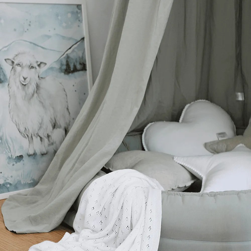 Baldachýn bavlnený púštne zelená