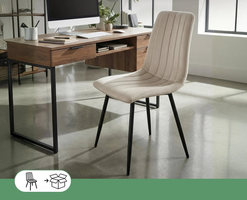 Čalouněná jídelní židle Livo béžová