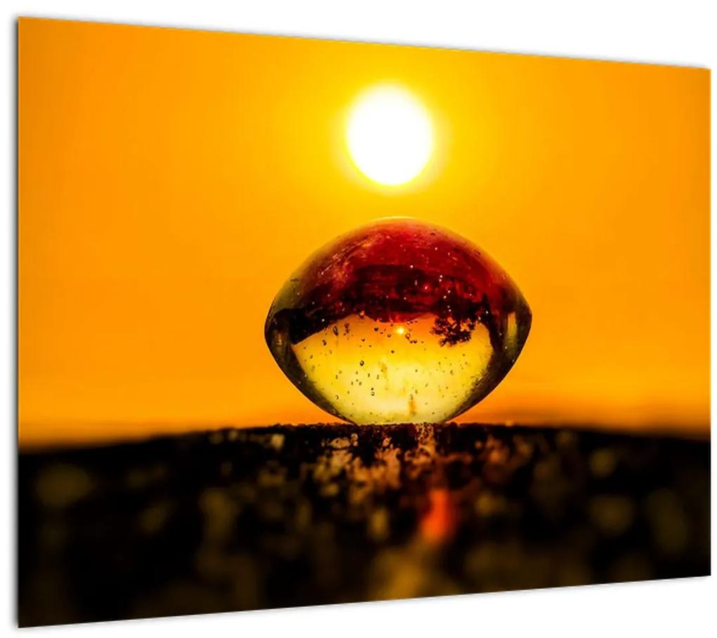 Sklenený obraz sklenené kvapky (70x50 cm)