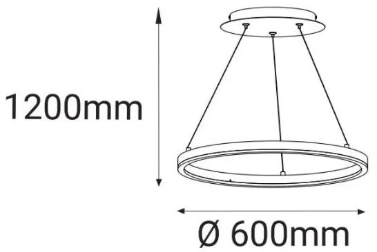 LED2 - LED Luster na lanku CIRCLE LED/42W/230V