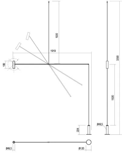 Redo 01-2695 - LED Stmievateľná stojacia lampa PICAS LED/12W/230V čierna