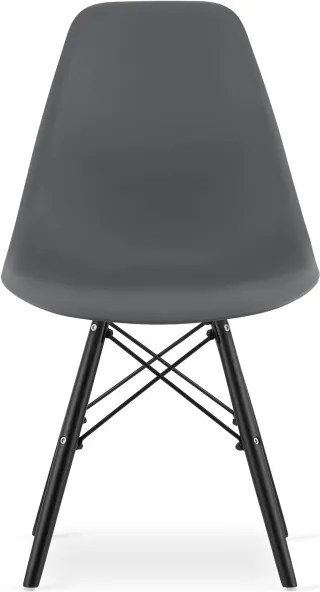 Set dvoch jedálenských stoličiek OSAKA tmavosivé (čierne nohy) 2ks