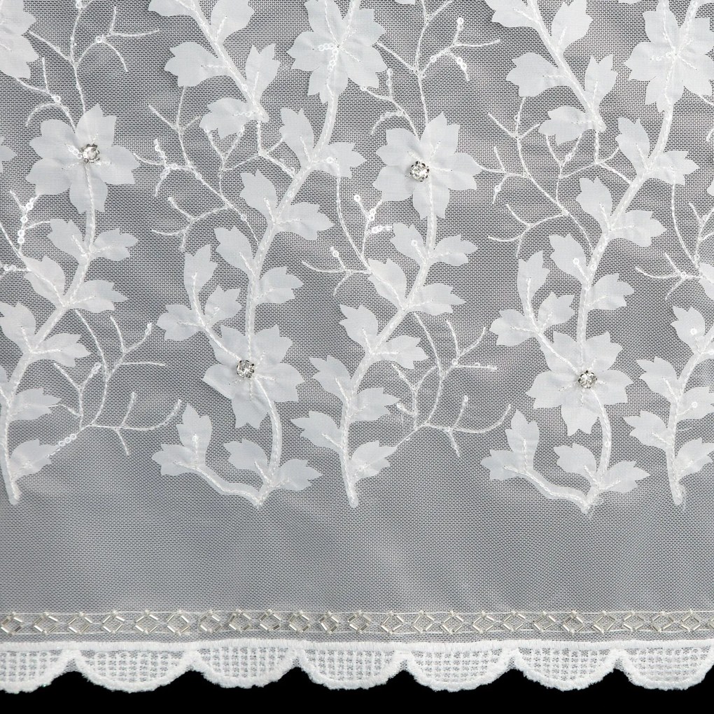 ZÁCLONA NA KRÚŽKOCH EVA MINGE INGA 140X250 CM BIELA