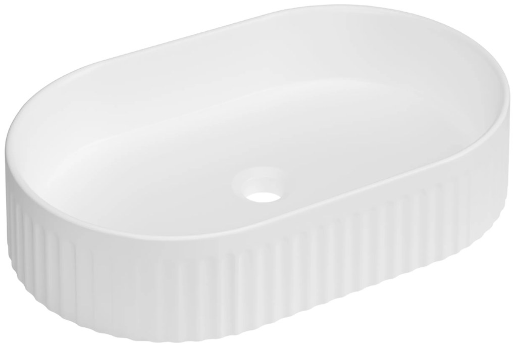 Invena Glamour Trend, oválne umývadlo na dosku 500x325x122 mm, biela lesklá, INV-CE-63-W01-L