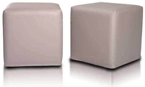 Sedací vak taburetka Block kocka svetlo sivá ekokoža TiaHome