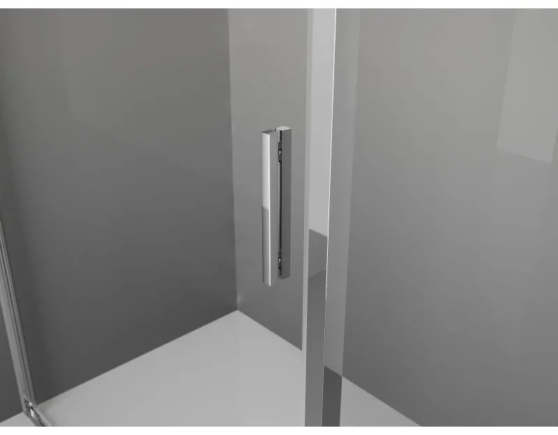Mexen Exo, päťuholníkový sprchový kút s výklopnými dverami 90 x 90 cm, 6mm číre sklo, chrómový profil, 812-090-090-01-00