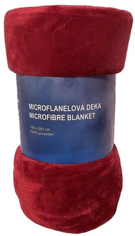 JERRY FABRICS -  JERRY FABRICS Deka microflanel super soft Vínová Polyester, 150/200 cm