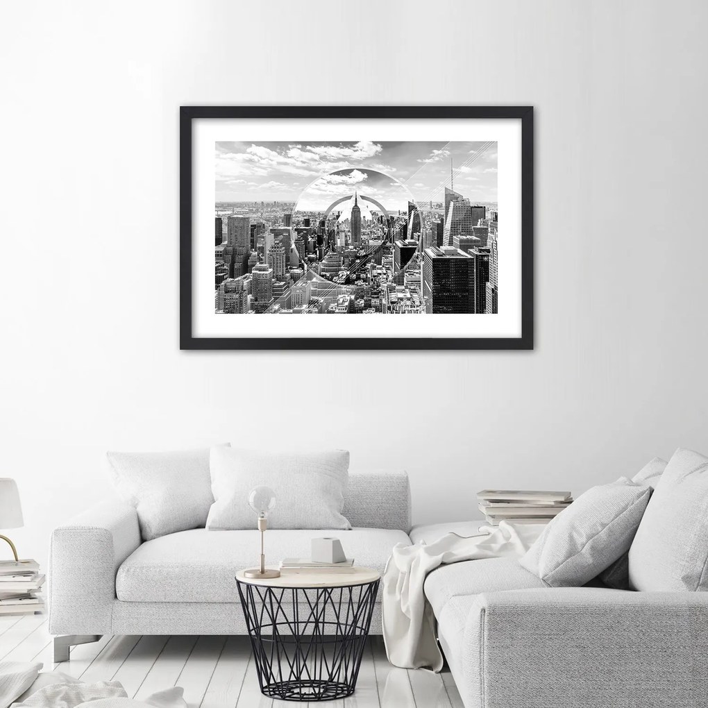 Gario Plagát Pohľad na mrakodrapy Farba rámu: Bez rámu, Rozmery: 90 x 60 cm