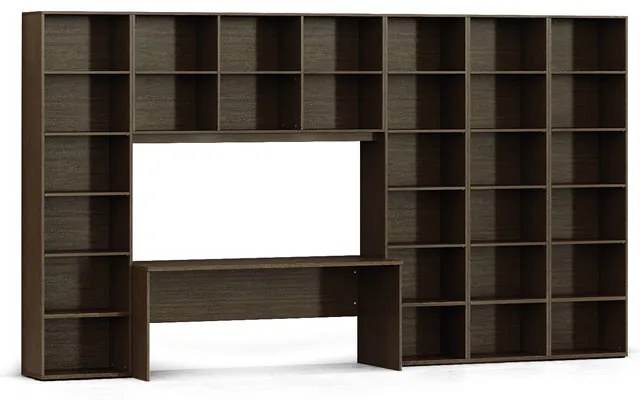 Kancelársky písací stôl INTEGRO, 1750 x 700 mm, wenge