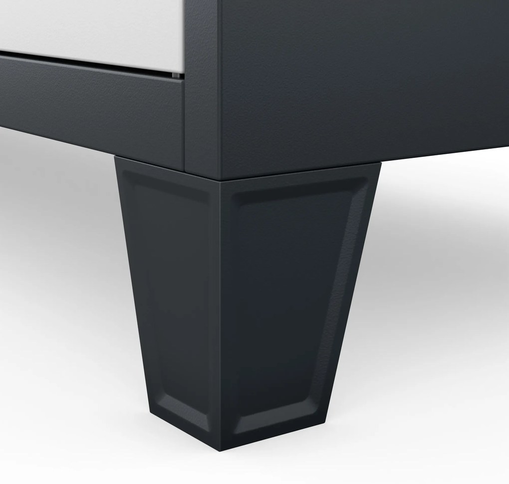 Kovová skriňa s 20 boxami ROBERT, 1360 x 1720 x 450 mm, antracitovo biela
