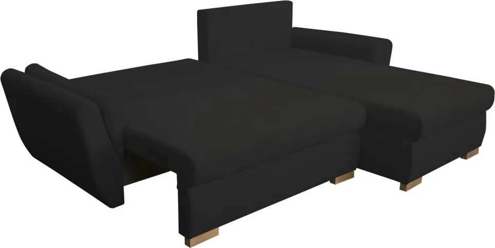 Rohová sedačka Helvetius, čierna látka