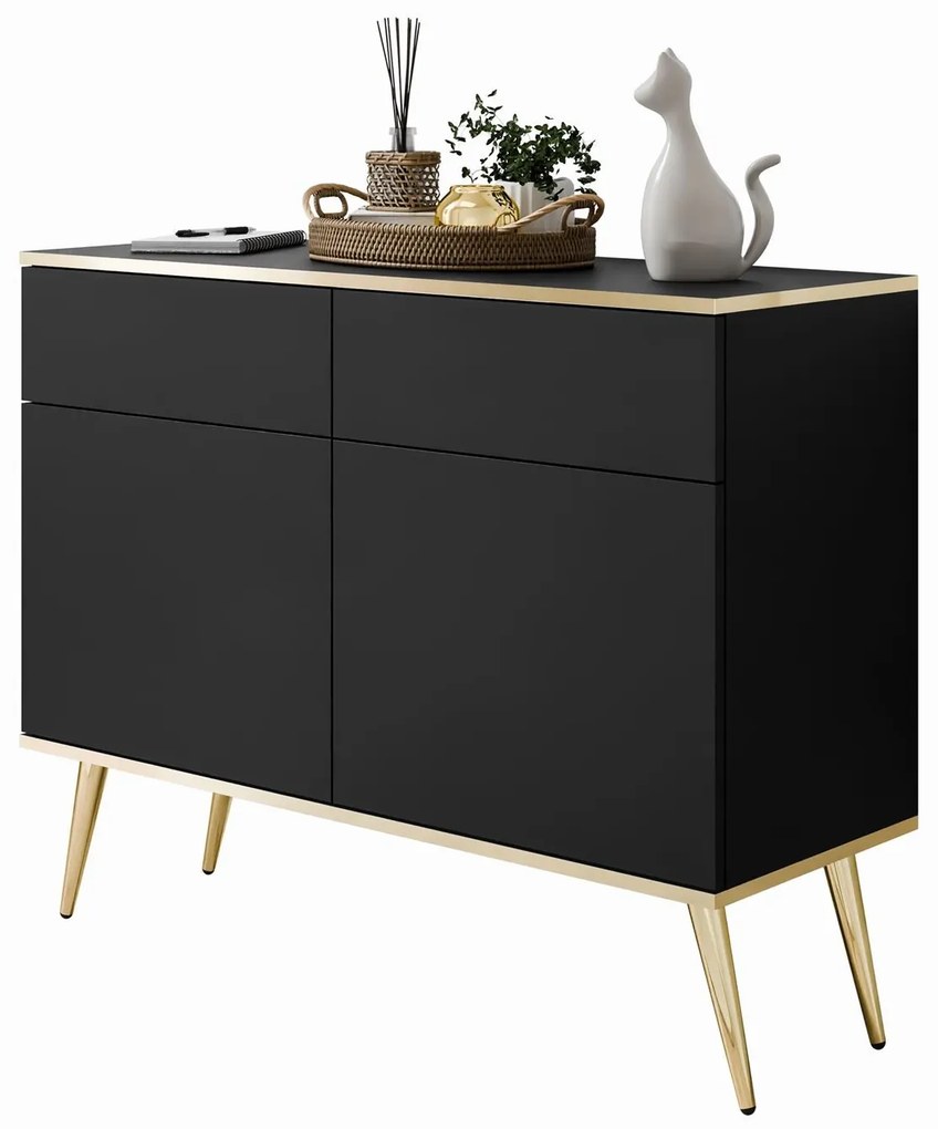 Komoda BOSTON čierna 107cm