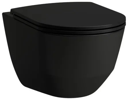 Závesné WC Laufen Pro horizontálny odtok 53x36x34,5 cm čierna matná H8209667160001