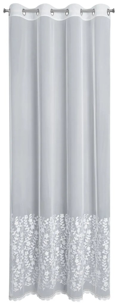 ZÁCLONA NA KRÚŽKOCH EVA MINGE INGA 140X250 CM BIELA