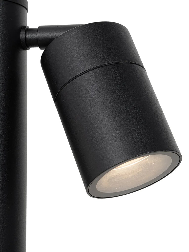 Vonkajšia lampa čierna so zemným hrotom a káblovou priechodkou 45 cm 2-svetlá IP44 - Duo
