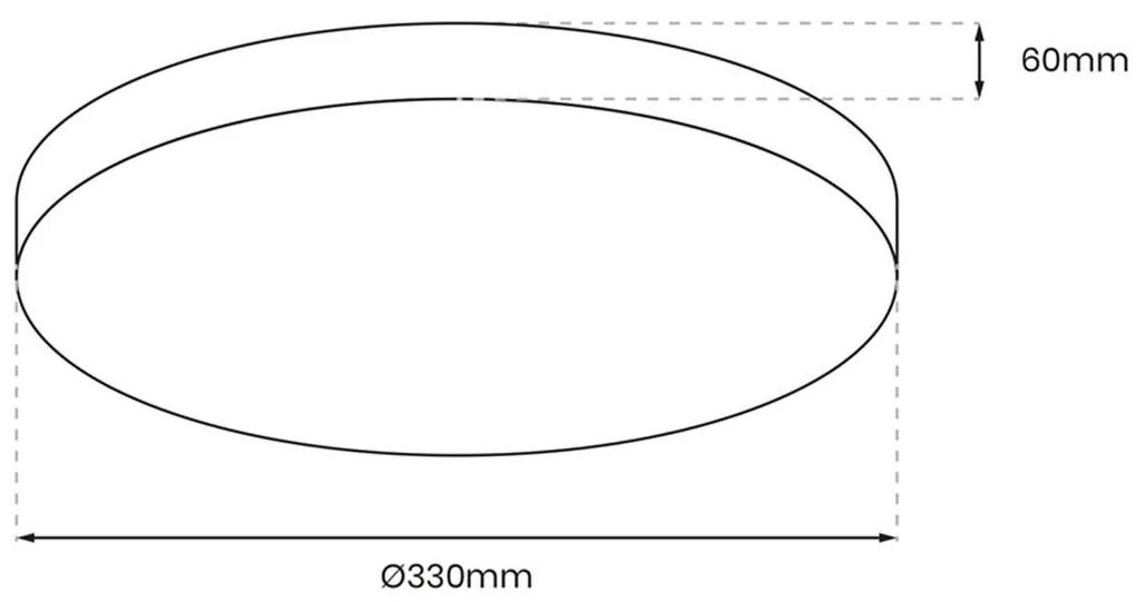 Stropné svietidlo Maya, 1xled 13w, (biely PVC), b