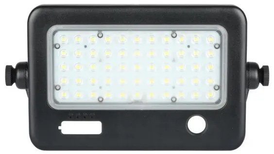 LED Stmievateľný solárny reflektor so senzorom LED/10W/3,7V 4000K IP65 + USB port