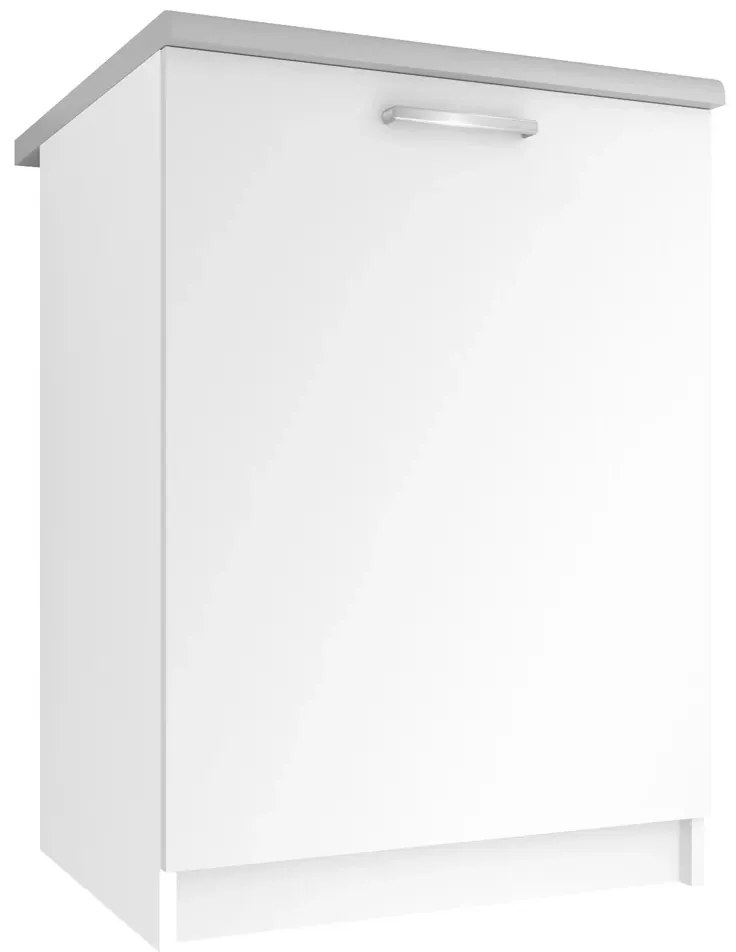 Kuchynská skrinka Belini spodná 60 cm biely mat s pracovnou doskou  TOR SD60/0/WT/WT/0/E