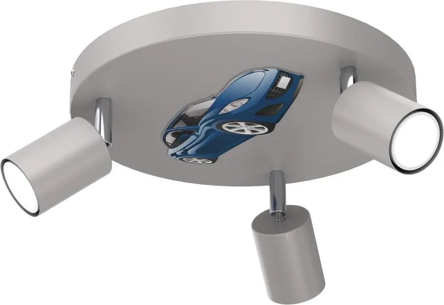 Detské bodové svietidlo FUN 3xGU10/8W/230V šedá/auto