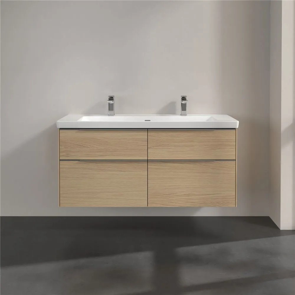 VILLEROY &amp; BOCH Subway 3.0 závesná skrinka pod umývadlo, 4 zásuvky, 1272 x 478 x 429 mm, Nordic Oak, C60200VJ