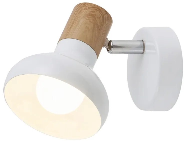 Rabalux HOLLY nástenné bodové svietidlo max. 1x40W | E14 | IP20 - biela, svetlé drevo