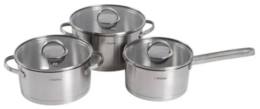 Sada šiestich hrncov EATALY strieborné 721786