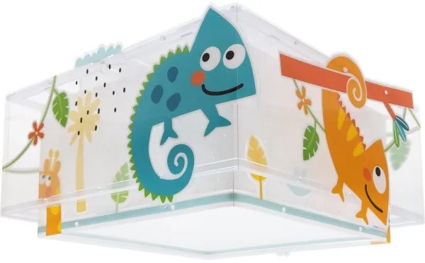Dalber 63316 - Detské stropné svietidlo HAPPY JUNGLE 2xE27/15W/230V