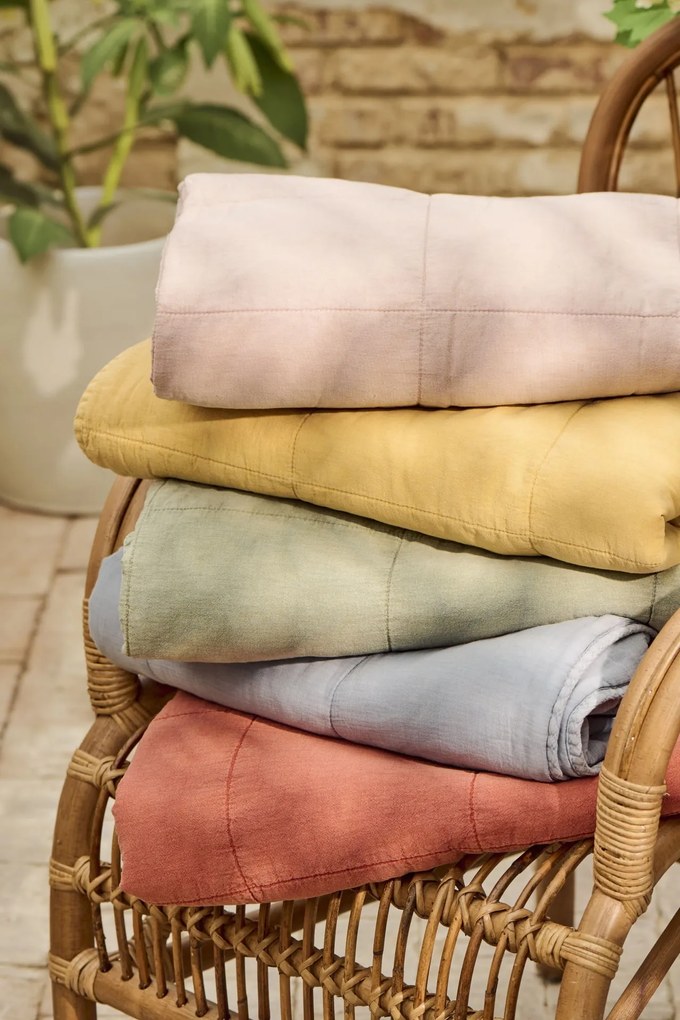 Ib Laursen Prešívaný pléd Lemon Drop 130 × 180 cm